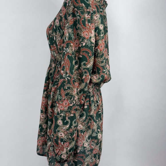 Green & Gold Peasant Top by Rose & Olive - LG - Picture 4 of 8